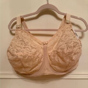 Goddess‎ Cream Full Coverage Lace Bra US 46G